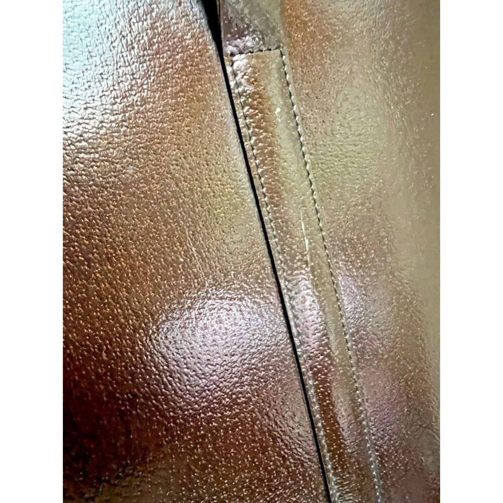 Gucci Glossy Leather Large Structured Tote Bag Authentic Vintage 1990’s - Picture 13 of 16